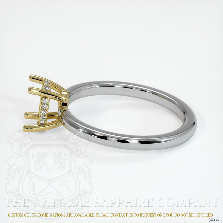 18K Yellow & White Pave Ring Setting