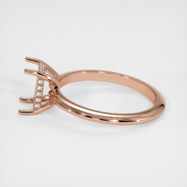 14K Rose Gold Pave Ring Setting
