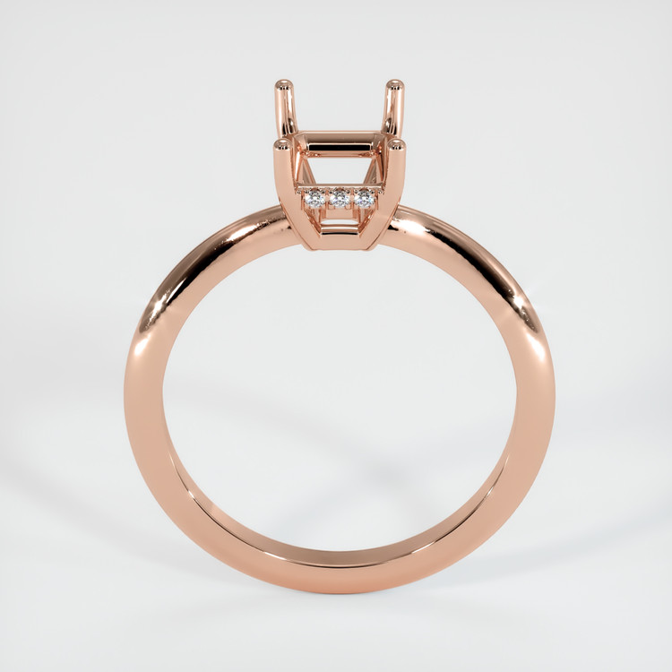 14K Rose Gold Pave Ring Setting