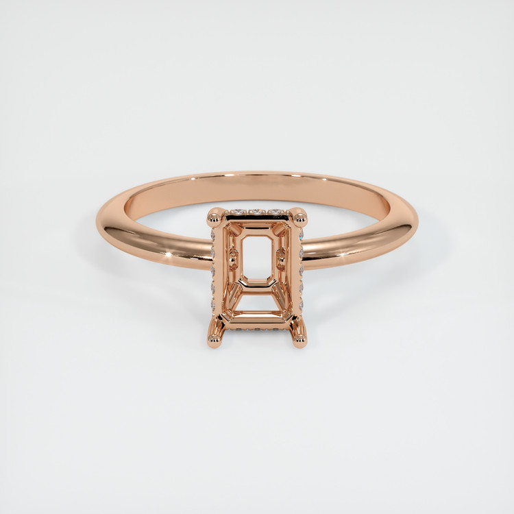 18K Rose Gold Pave Ring Setting