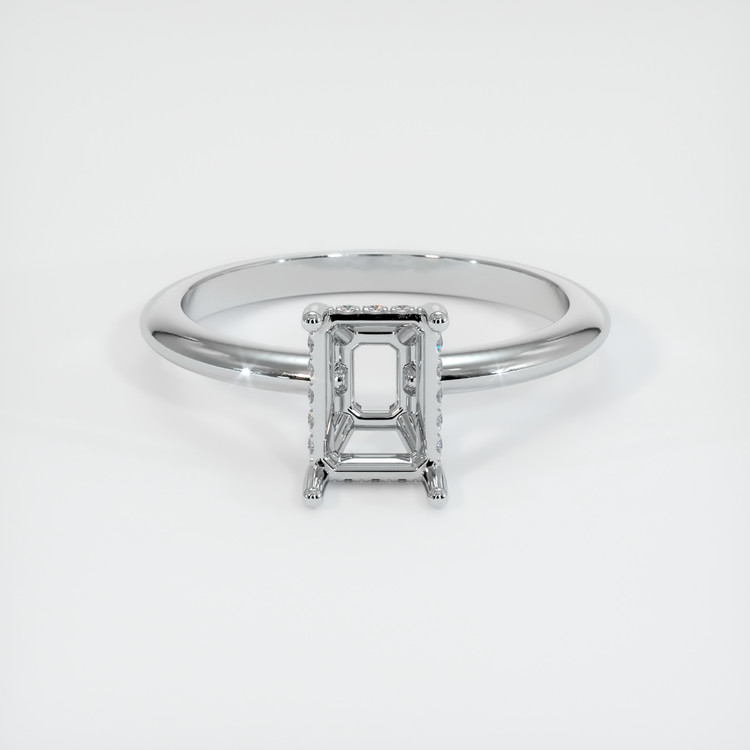 14K White Gold Pave Ring Setting