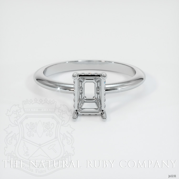 14K White Gold Pave Ring Setting