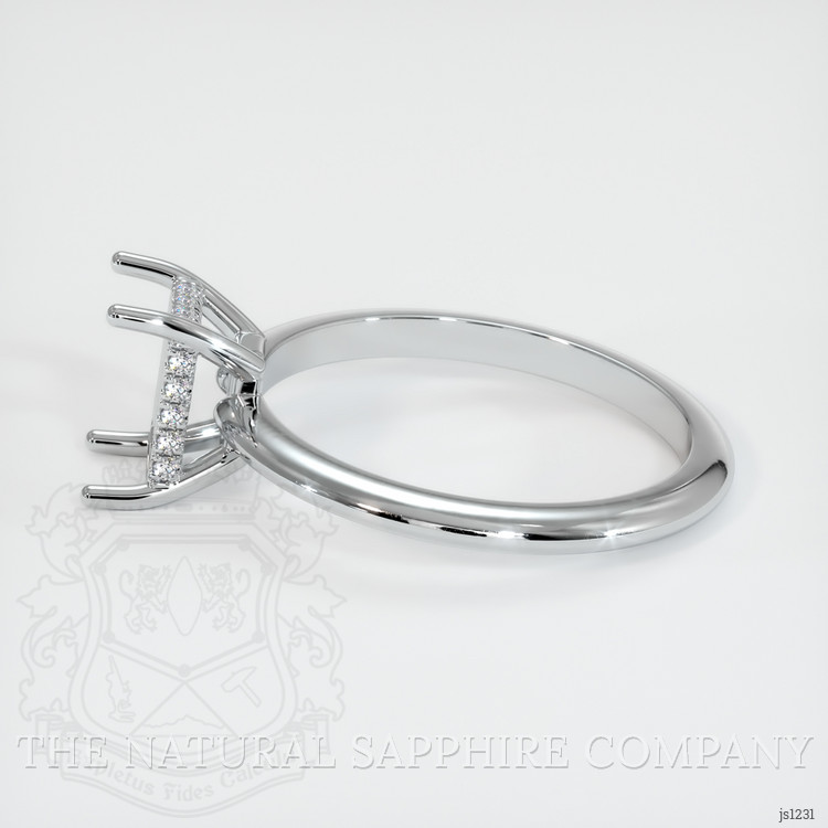 14K White Gold Pave Ring Setting