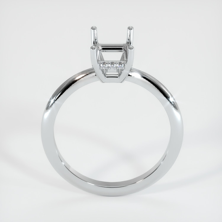 14K White Gold Pave Ring Setting