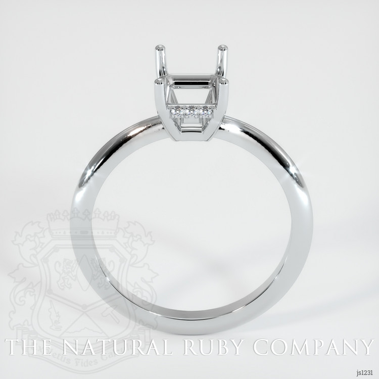 14K White Gold Pave Ring Setting