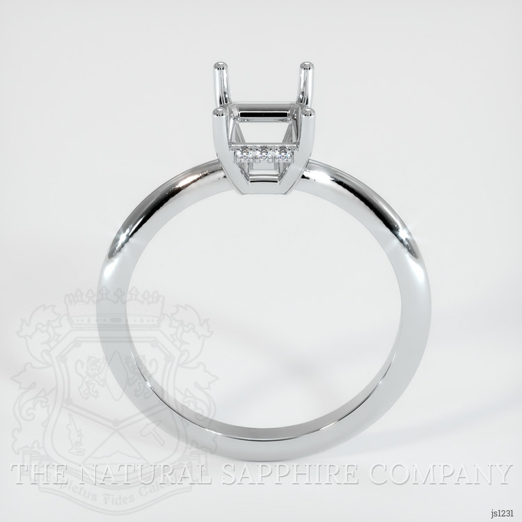 14K White Gold Pave Ring Setting