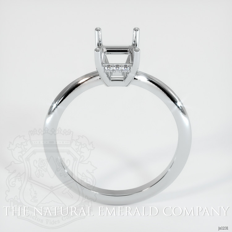 18K White Gold Pave Ring Setting