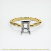 14K White & Yellow Pave Ring Setting Image