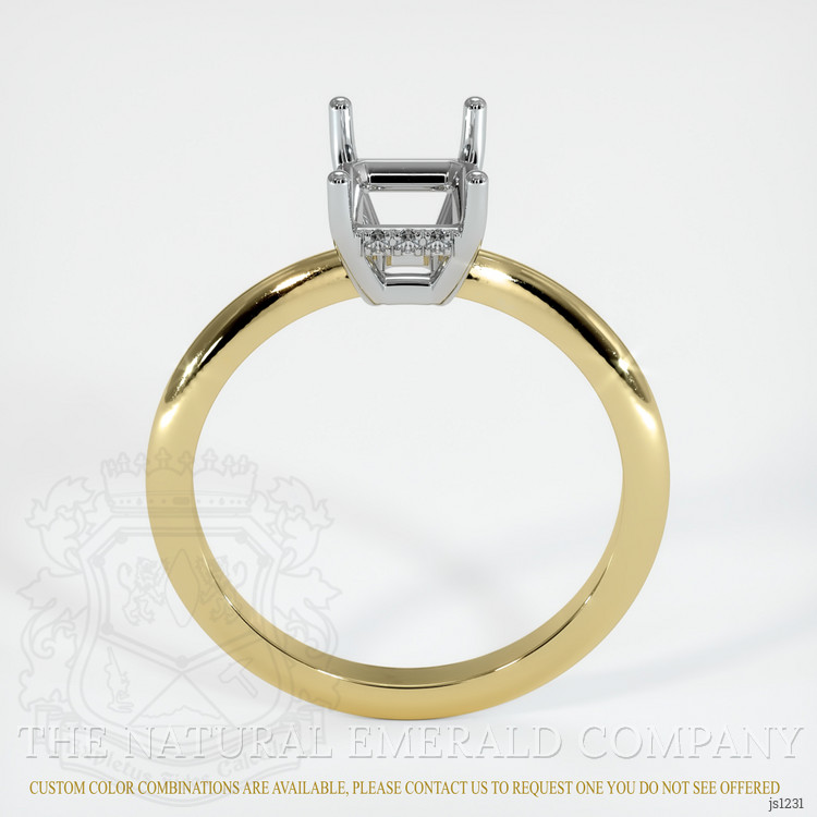 18K White & Yellow Pave Ring Setting