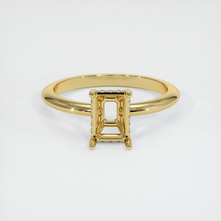 14K Yellow Gold Pave Ring Setting