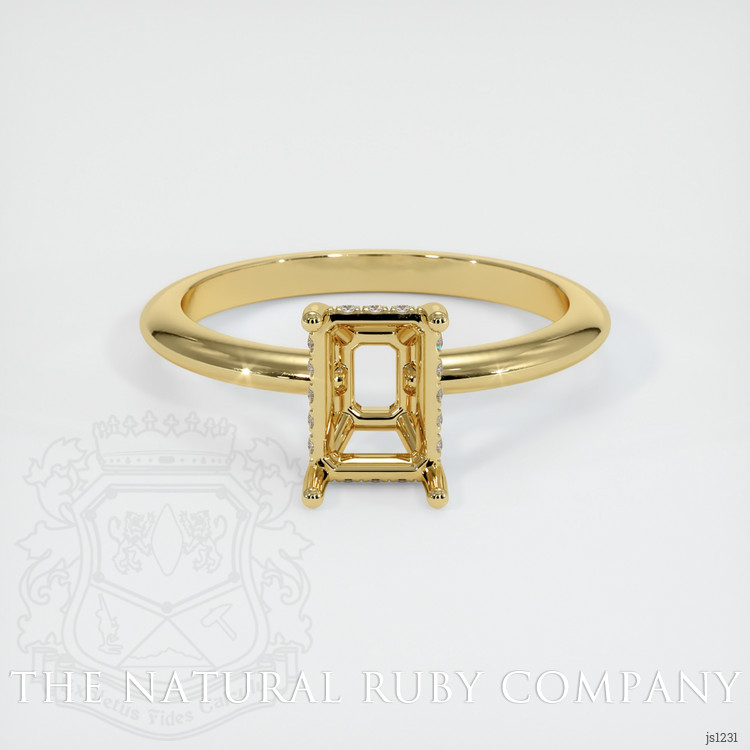 14K Yellow Gold Pave Ring Setting