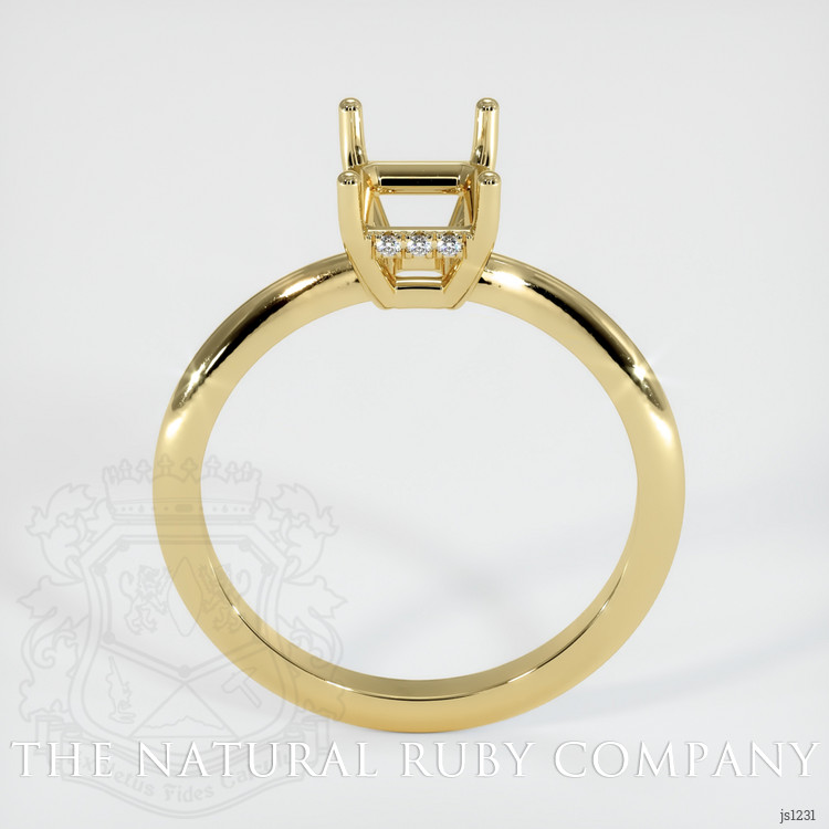 14K Yellow Gold Pave Ring Setting