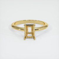 18K Yellow Gold Pave Ring Setting Image