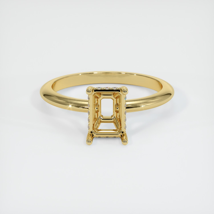 18K Yellow Gold Pave Ring Setting