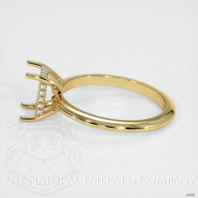 18K Yellow Gold Pave Ring Setting
