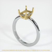 14K Yellow & White Pave Ring Setting Video