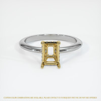 14K Yellow & White Pave Ring Setting Image