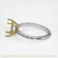 14K Yellow & White Pave Ring Setting Image
