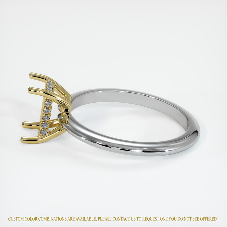 14K Yellow & White Pave Ring Setting
