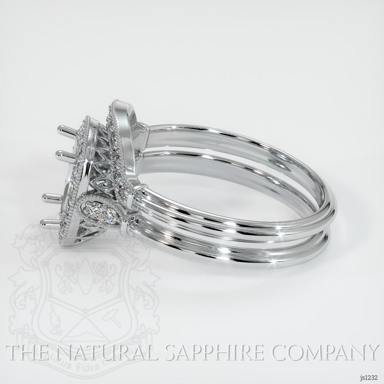 Platinum 950 Antique Style Ring Setting