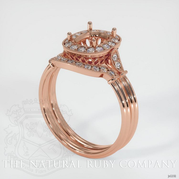 14K Rose Gold Antique Style Ring Setting