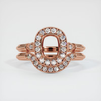 14K Rose Gold Antique Style Ring Setting Image