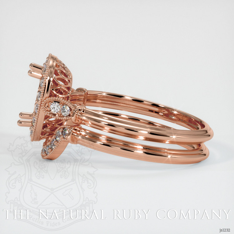 14K Rose Gold Antique Style Ring Setting