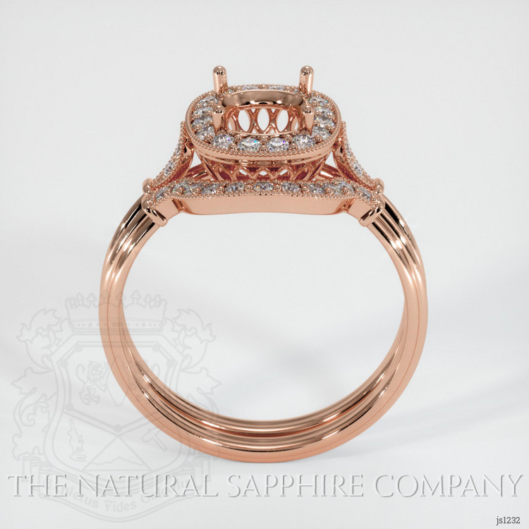 14K Rose Gold Antique Style Ring Setting