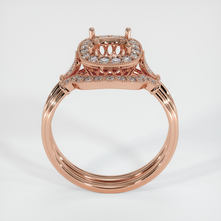 14K Rose Gold Antique Style Ring Setting