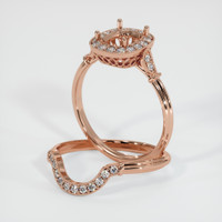 14K Rose Gold Antique Style Ring Setting Image