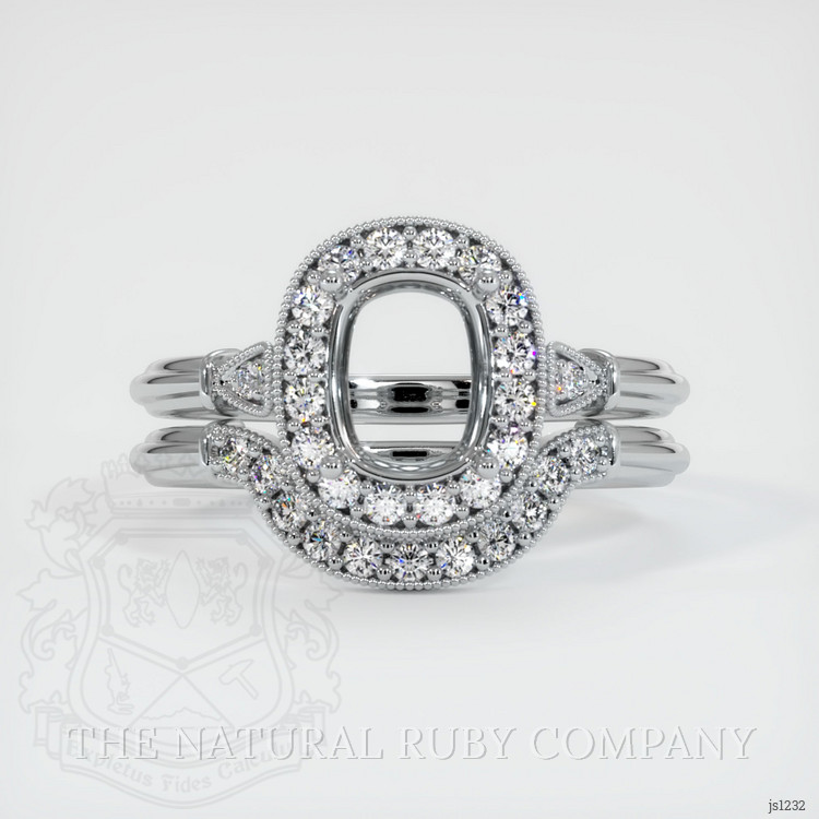 10K White Gold Antique Style Ring Setting