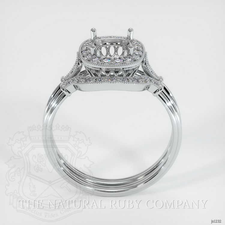 10K White Gold Antique Style Ring Setting