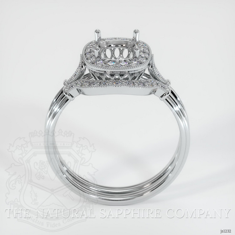 10K White Gold Antique Style Ring Setting