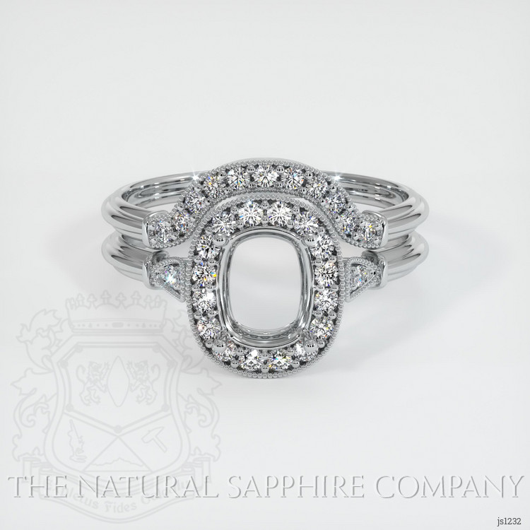 14K White Gold Antique Style Ring Setting