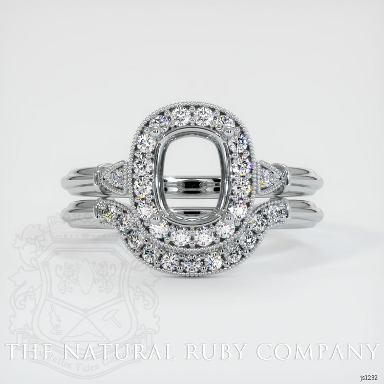 14K White Gold Antique Style Ring Setting