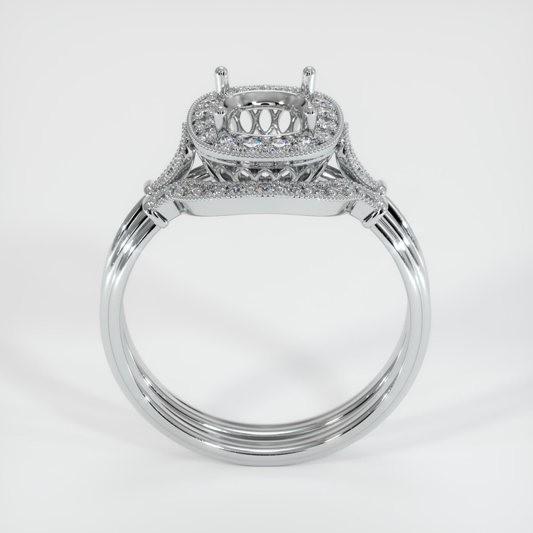 14K White Gold Antique Style Ring Setting