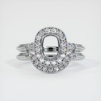 18K White Gold Antique Style Ring Setting Image