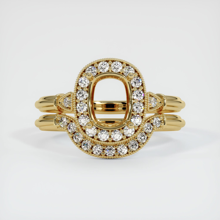 14K Yellow Gold Antique Style Ring Setting