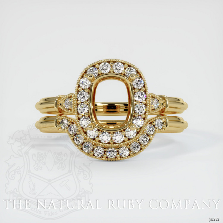 14K Yellow Gold Antique Style Ring Setting