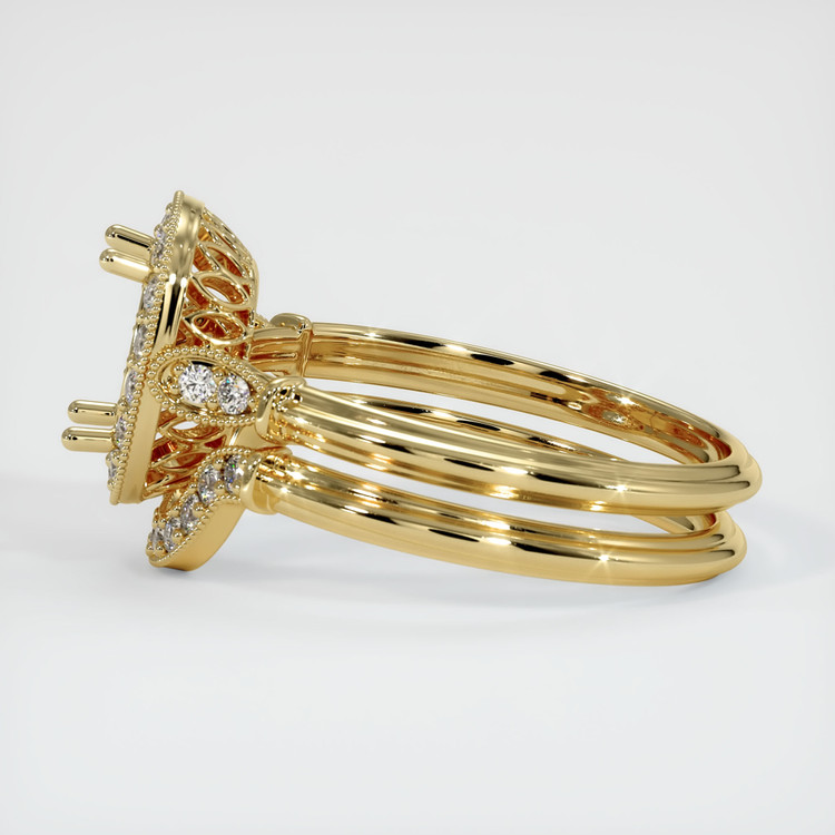 14K Yellow Gold Antique Style Ring Setting