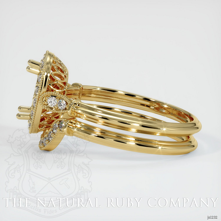 14K Yellow Gold Antique Style Ring Setting