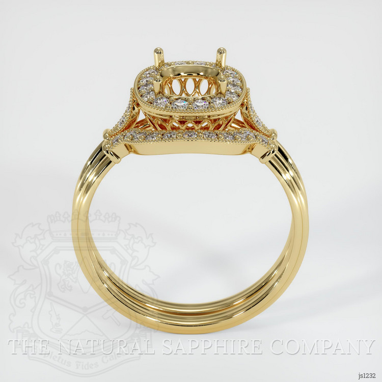 14K Yellow Gold Antique Style Ring Setting