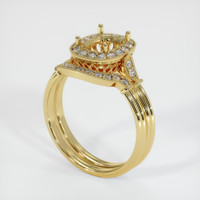18K Yellow Gold Antique Style Ring Setting Video