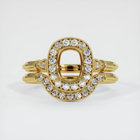 18K Yellow Gold Antique Style Ring Setting Image