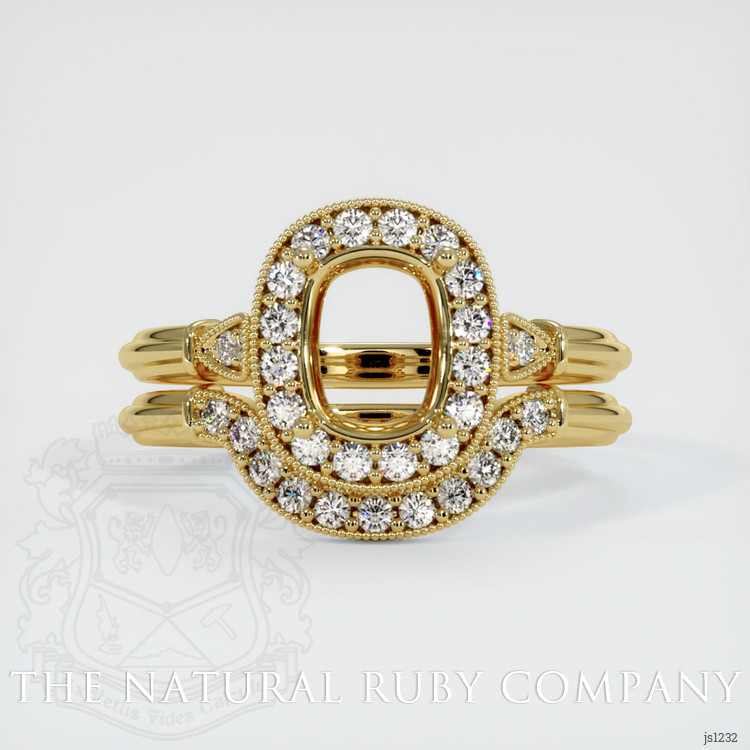 18K Yellow Gold Antique Style Ring Setting