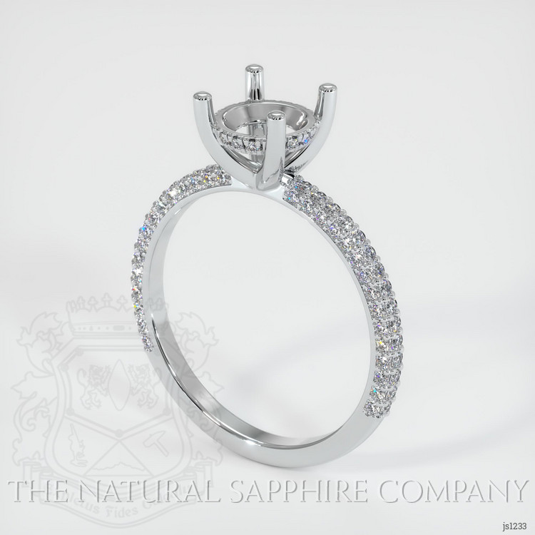 Platinum 950 Pave Ring Setting