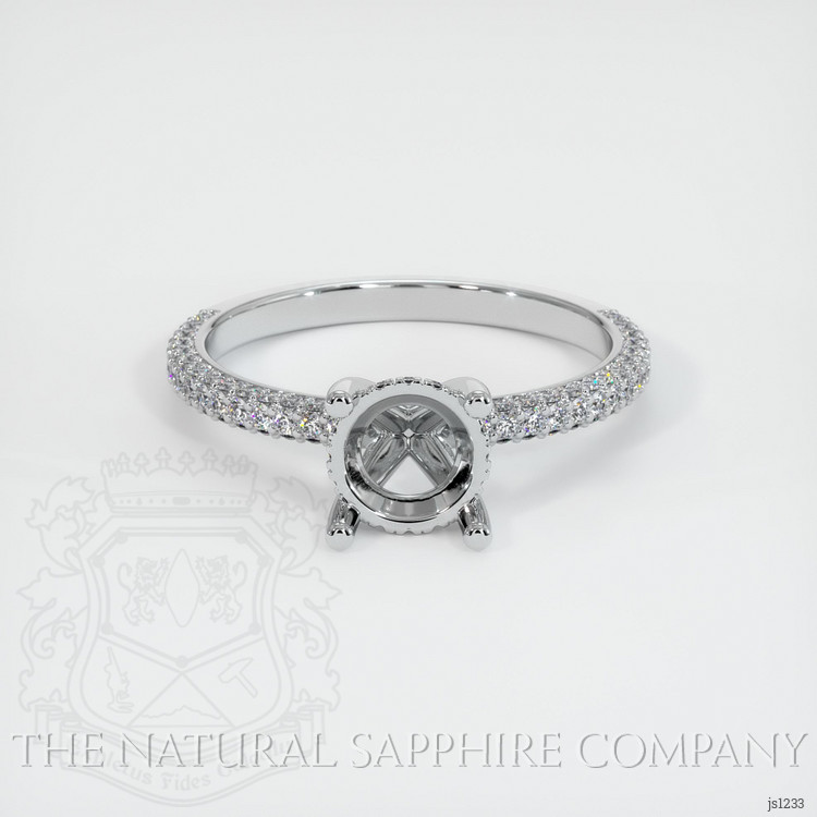 Platinum 950 Pave Ring Setting