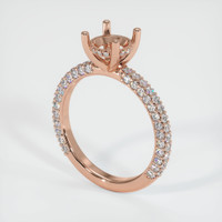 14K Rose Gold Pave Ring Setting Video