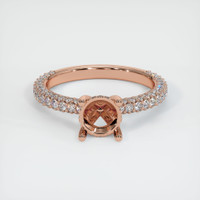 14K Rose Gold Pave Ring Setting Image