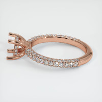 14K Rose Gold Pave Ring Setting Image